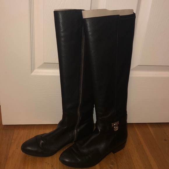 MICHAEL Michael Kors Hamilton Black Boots - Picture 1 of 7